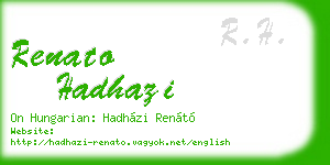 renato hadhazi business card